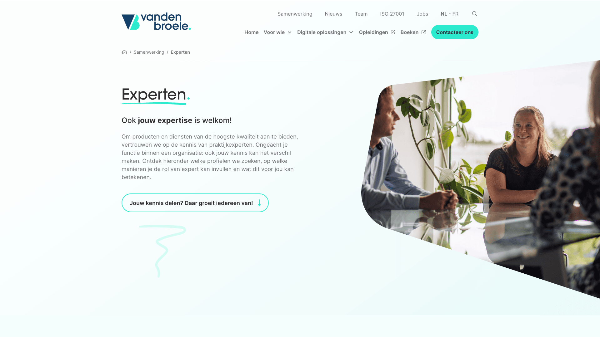 Vorschau des Projekts Expertcenter - Interne Plattform Vanden Broele
