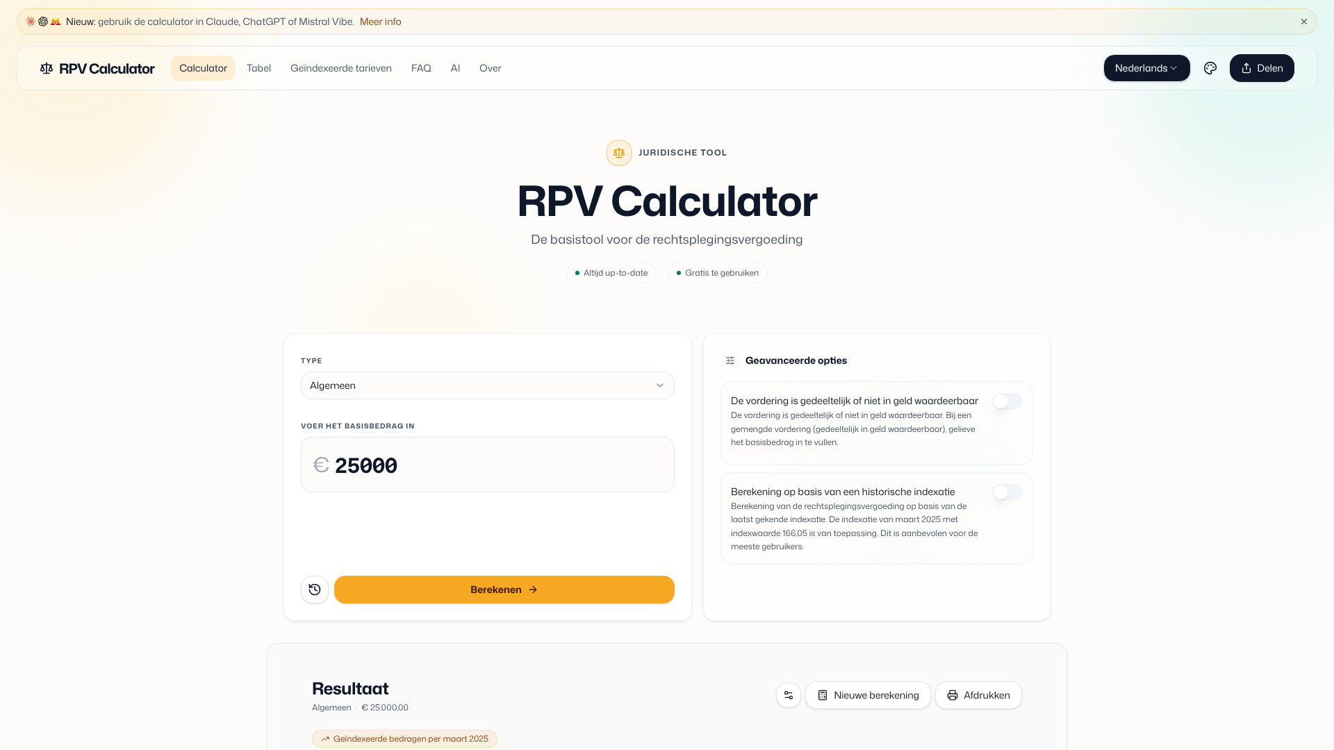 RPV Calculator - Procedural Indemnity Calculator project preview