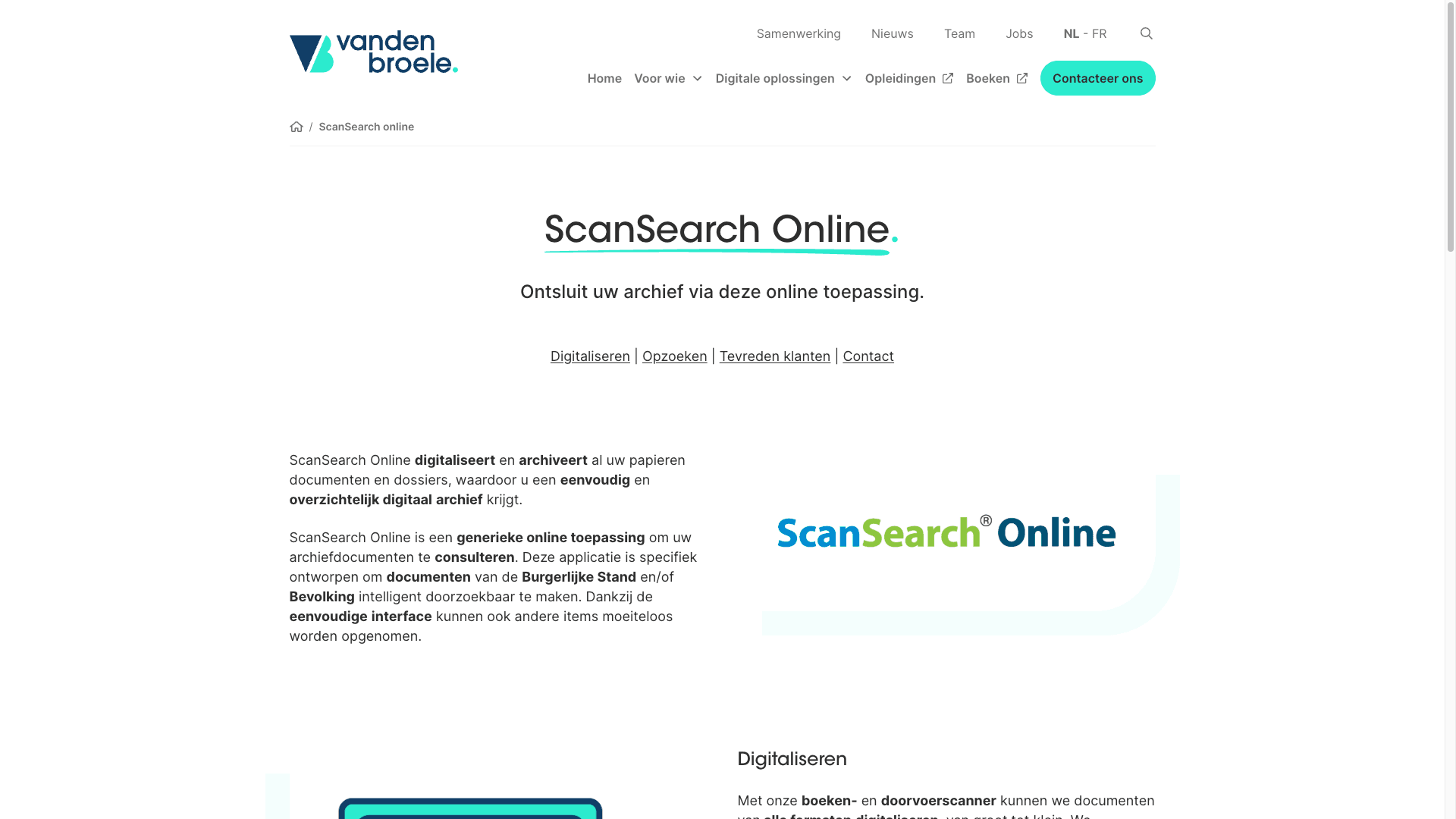 Scan Search Online - Digital Archive Platform project preview
